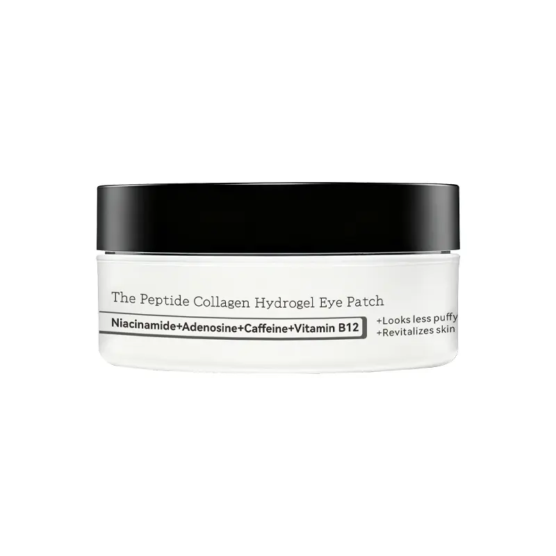 Peptide Collagen Hydrogel Eye Patch: Reduce Eye Bag Puffiness , Firm & Revitalize with Niacinamide + Caffeine + Vitamin B12