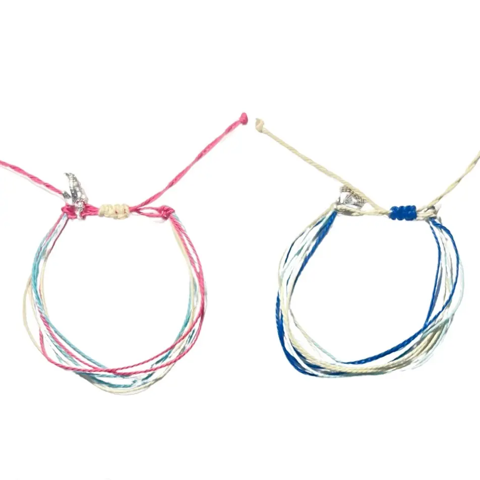 2-pack summer inspired wax bracelets