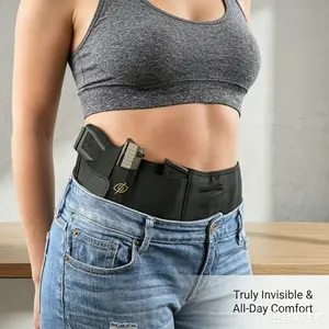 Universal Concealed Carry Belly Band Holster – Adjustable Waistband for Ruger LCP, Glock 43, S&W Shield, Sig P365 & More – Breathable, Ambidextrous Design for Men and Women (Fits Waist up to 39.5")