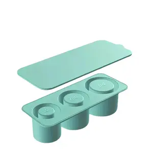 Silicone Ice Cube Tray, Ice Cubes Maker for 40 oz Stanley Cups, Includes Lid and Bin, Makes 3 Hollow Cylinders, Perfect for Water, Tea, Cocktails, Drinks, Coffee, Home Bar Accessories