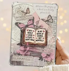 Cute In My Book a Really Good Place Retro Vintage Book Mental Health Magnetic Kindle Grip Kindle Holder Book Lover Grip Kindle Accessories Phone Holder MagSafe PopSocket Phone Grip Magnetic Pop Socket Phone Grip