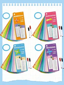 1 set of children's math game cards, children's addition and subtraction flash card learning toys