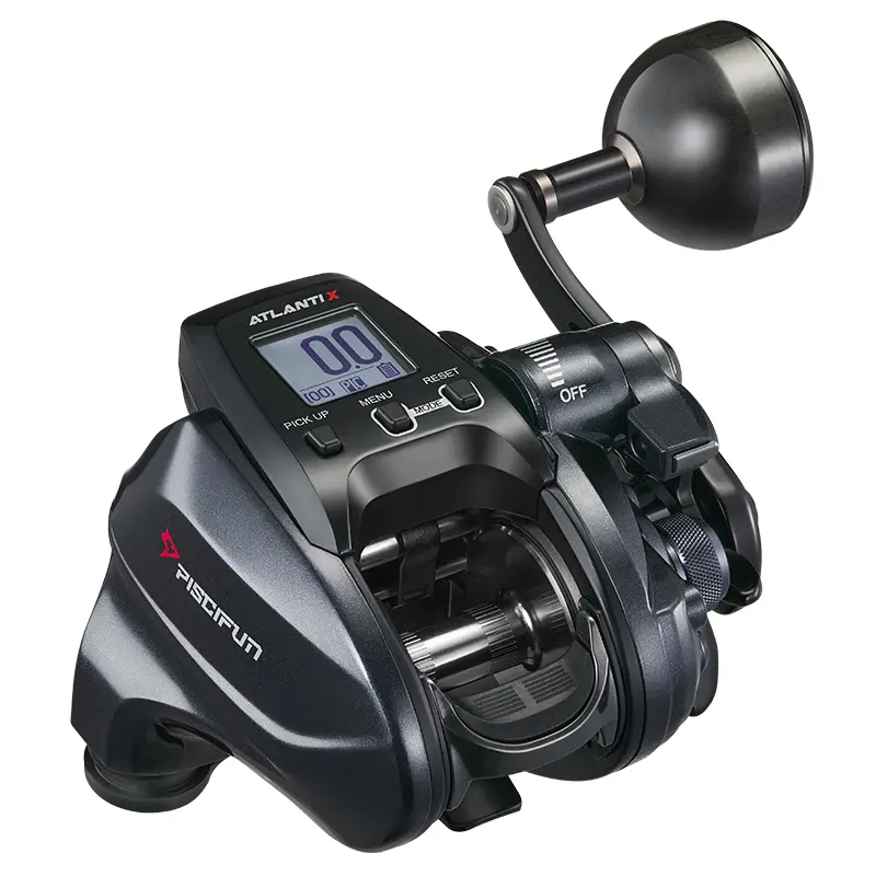 Piscifun AtlantiX 1500 Electric Fishing Reel - 17 oz Lightweight Aluminium Body, 5000mAh Battery, ERS System, Smart Controls, 10+1 Sealed Stainless Steel Bearings, Corrosion-Resistant Gears, Durable Heat Dissipation for Coastal Fishing Adventures, Durable