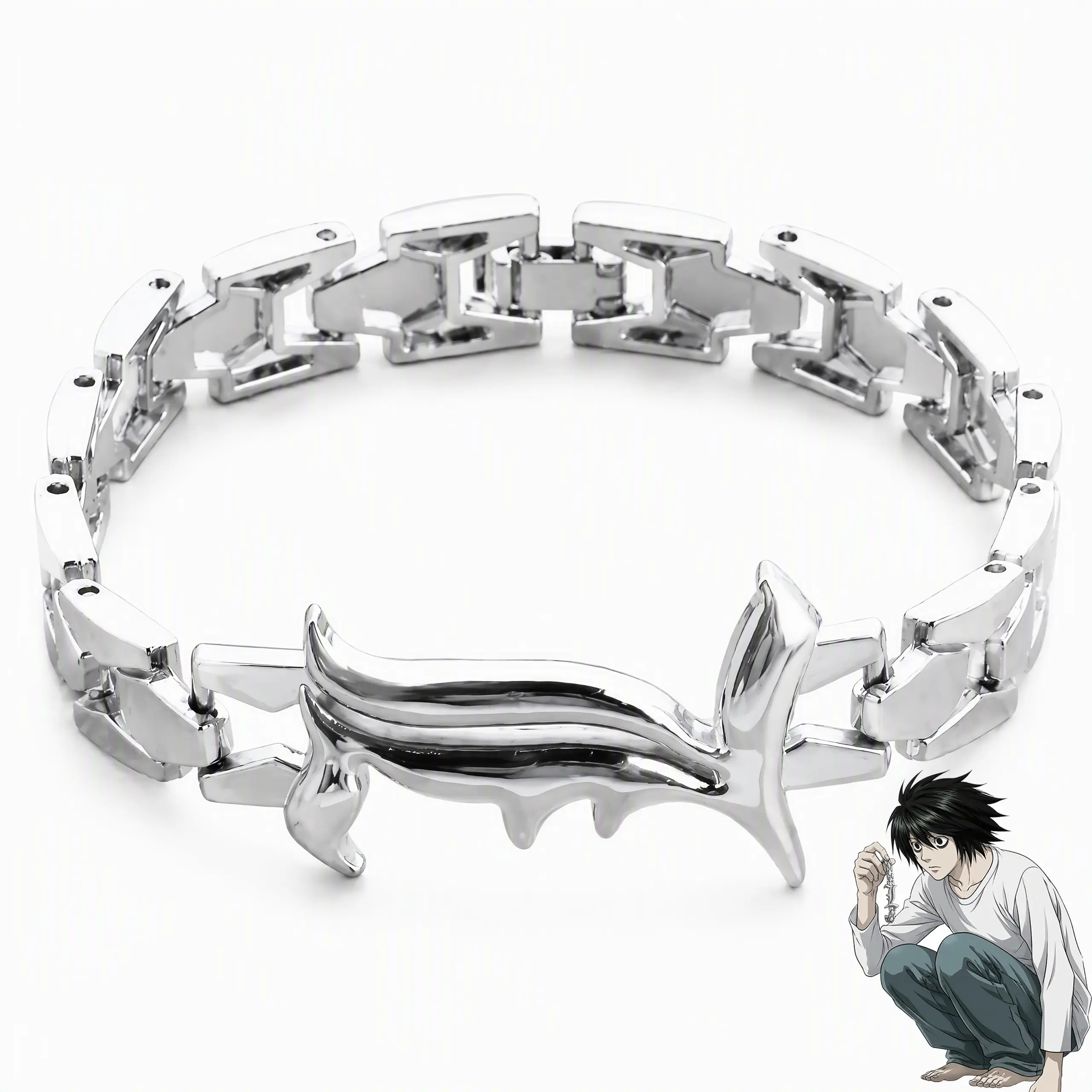 Anime Death Note Bracelet for Women Men, Cool Manga Jewelry Gift for Teens, Birthday Gift Idea for Anime Lovers, Unique Stocking Stuffer