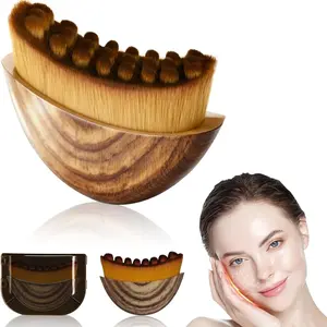 Lymphatic Contour Face Brush, Facial Lymphatic Drainage Massager, Lymphatic Drainage Tool, Ultra-Soft Bristles, Ergonomic Design, Reduces Puffiness, Relieves Facial Tension, Soothing
