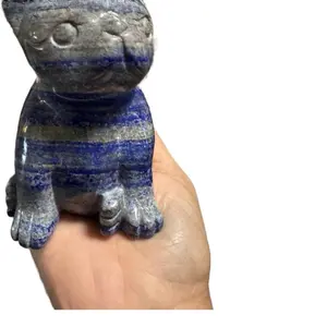 Midnight Guardian Bulldog – 3.42 LB UV Reactive Sodalite Carving | Statement Protection Piece