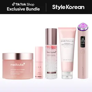 [StyleKorean] Age-Defying Glow Set | Anti-Aging Routine for Firm, Bouncy Skin | KAHI Multi Balm, Medicube Collagen Jelly Cream, PDRN Mist Serum, Age R Booster Pro & SKIN1004 Cleansing Foam | Supports Wrinkle Care, Elasticity & Lasting Radiance