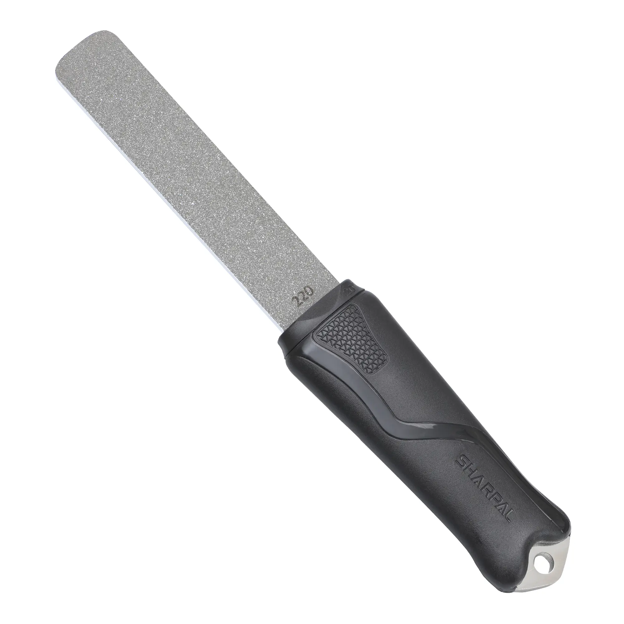 SHARPAL 120N Diamond-Coated Dual-Grit Sharpening Stone File with Built-In 20° Angle Guide, 220/600 Grit Dry Tool Sharpener (No Oil/Water Needed) for Garden Maintenance Enthusiasts’ Lawn Mower Blades, Axes, Knives, Chisels, Drills, Hatchets