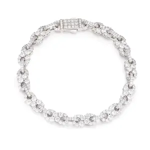 【#BS9250035】 7mm Sparkling Chain Bracelet 100% 925 Sterling Silver