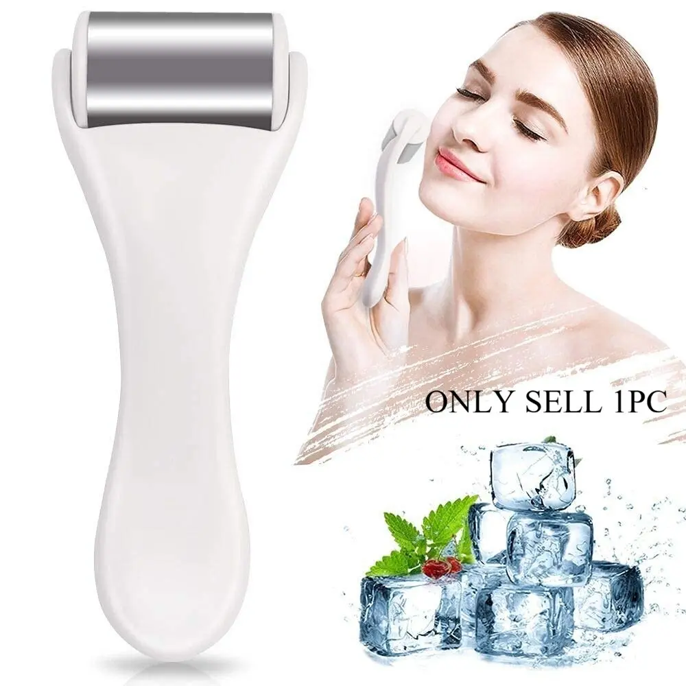 Facial Ice Roller Massager for Face & Eye Care, Stainless Steel Facial Roller for Skin Cooling Therapy, Beauty Tool for Home Use, Facial Care Tools, Facial Beauty Massagers