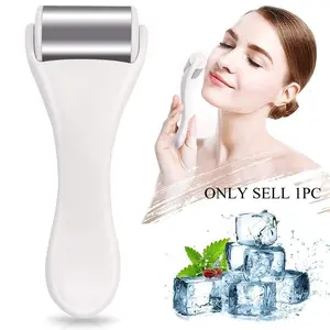 Facial Ice Roller Massager for Face & Eye Care, Stainless Steel Facial Roller for Skin Cooling Therapy, Beauty Tool for Home Use, Facial Care Tools