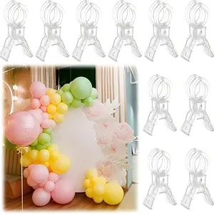 10 Pack Large Balloon Arch Clips Plastic Transparent Backdrop Spring Clamps 3.5 Inch Heavy Duty Clip for Balloon Arch Kit Birthday Decoration Crafts Woodworking Photography Studios Balloon Party Supplies
