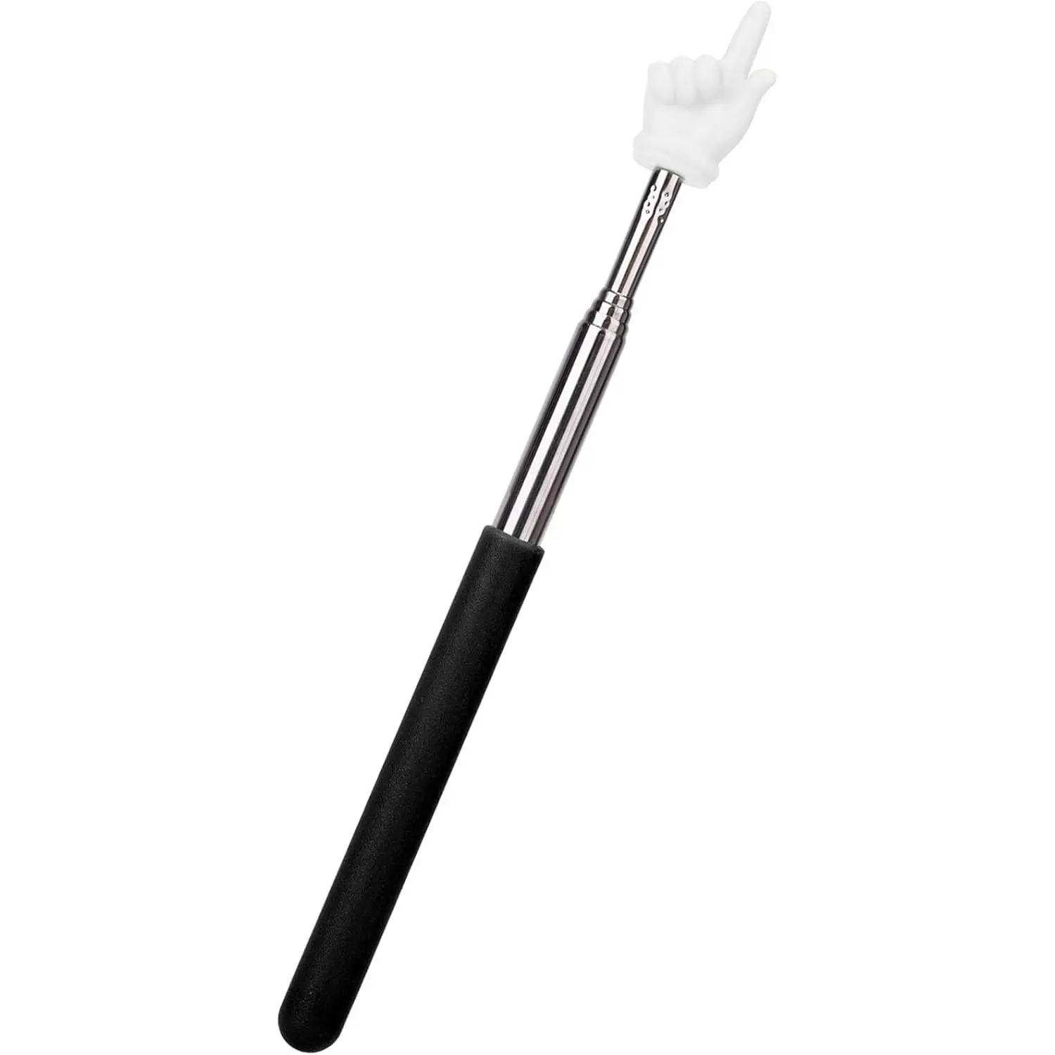 Extendable Finger Pointer Stick, School Collapsible Telescoping Long Hand Pointing Stick, Classroom  Have Supplies Essentials, Black