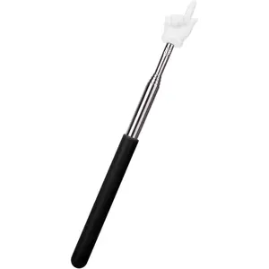 Extendable Finger Pointer Stick, School Collapsible Telescoping Long Hand Pointing Stick, Classroom  Have Supplies Essentials, Black