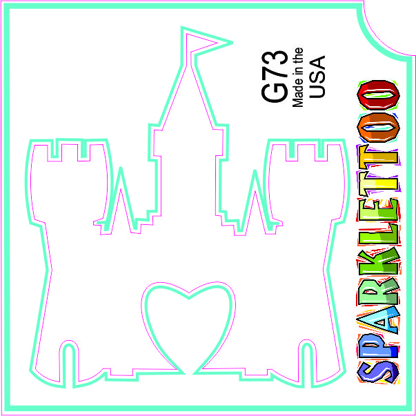 212 MAIN 3-Ply Paper Glitter Tattoo Stencils - 100-Pack Ruby Red Paint G73 Sandcastle Design, American Made, Water Resistant, Face Painting Glitter Effect