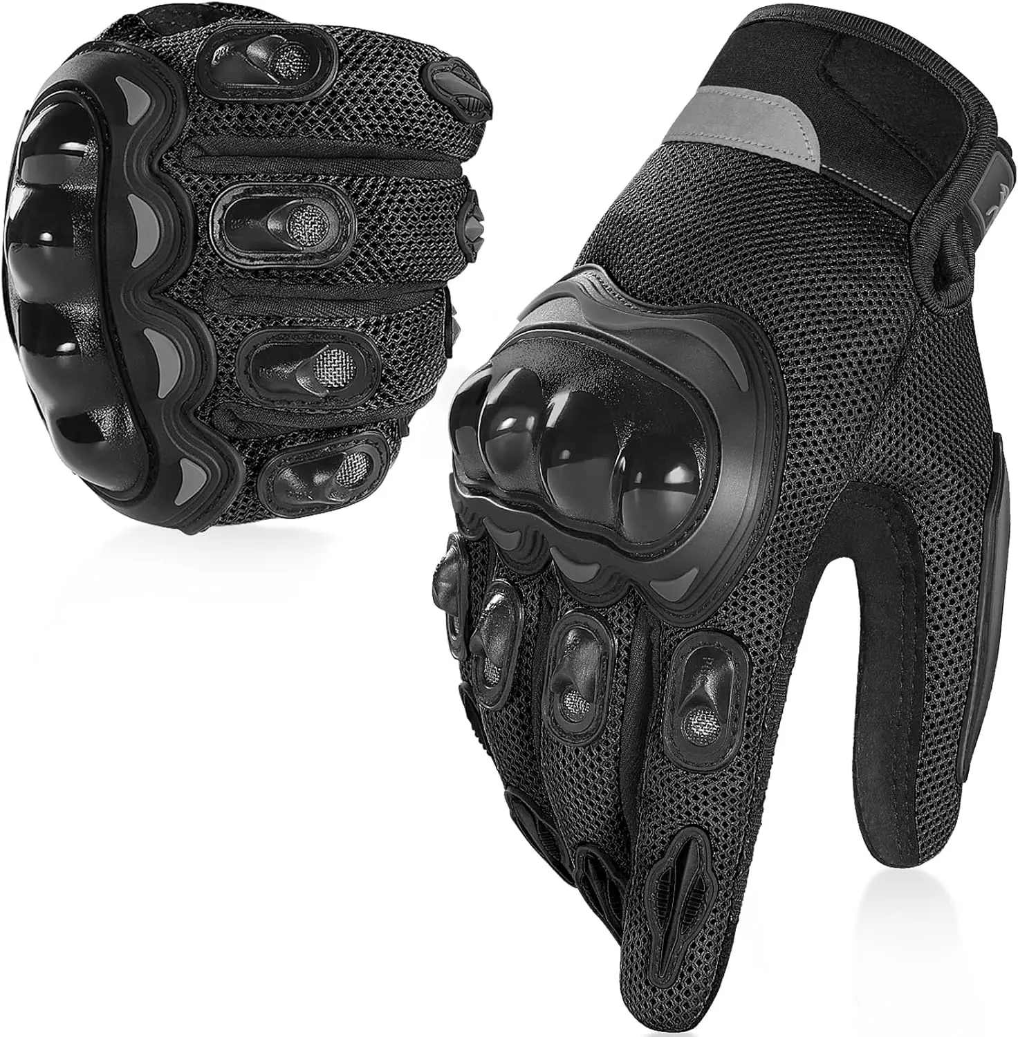 Breathable Mesh Motorcycle Gloves, Touchscreen Protective Motorbike Gloves for Men and Women BMX ATV MTB Riding, Road Racing, Motocross Racing, Cycling