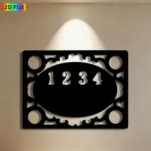 1pc Geometric Number Metal Wall Art, Stylish Geometric Number Statue Mural, Ideal Gift for New Year, Christmas, Math & Decor Enthusiasts, Weather-Resistant Metal Wall Decor , Perfect for Living Room Wall & Garden Fence, Modern Home Decor Accent