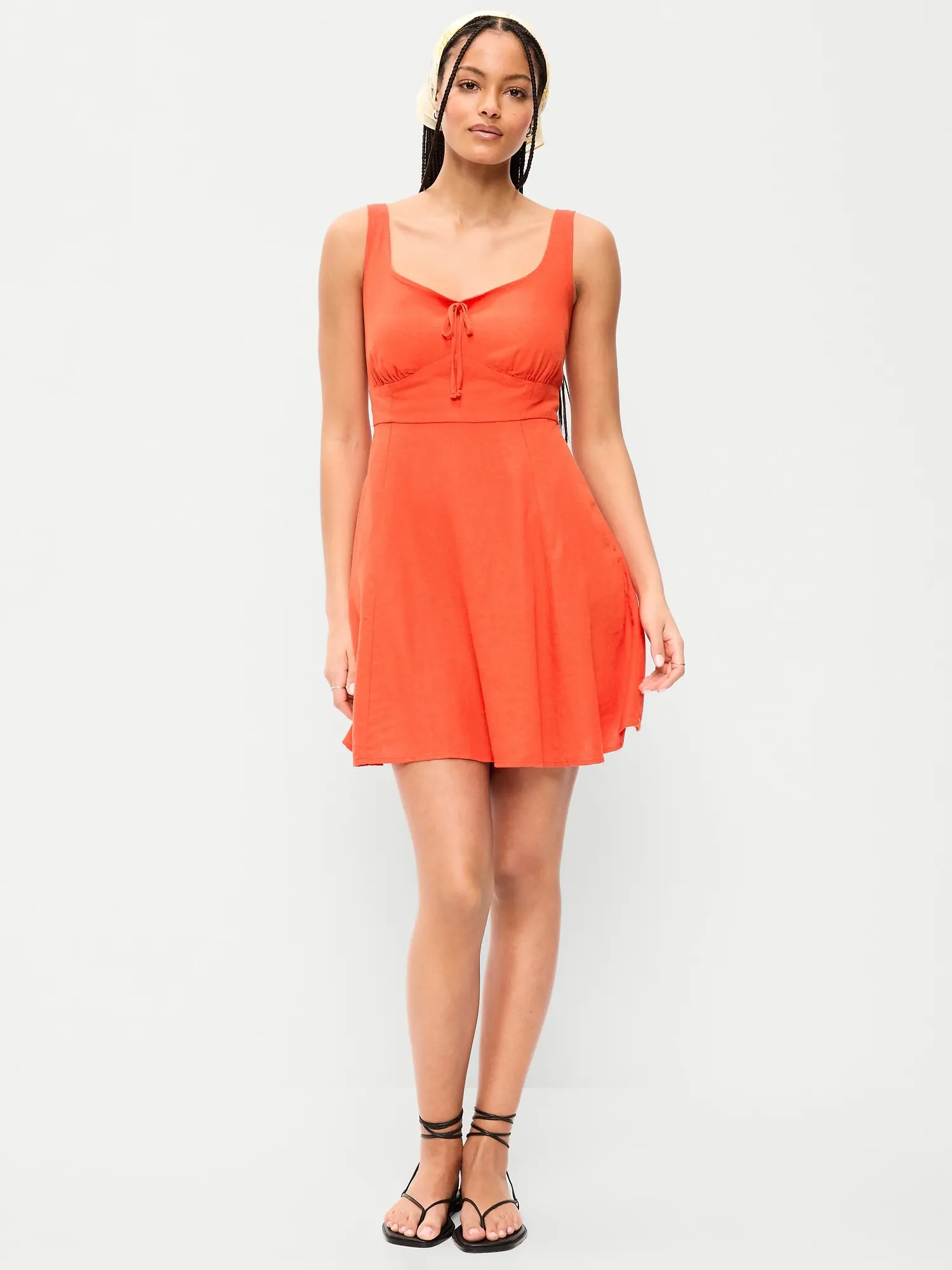Old Navy Women's Fit & Flare Linen Mini Dress