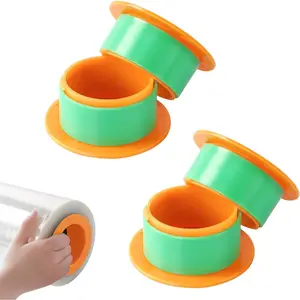 Stretch Film Dispenser Stretch Wrap Dispenser for 3" Core Film Shrink Wrap Holder for Shipping Pallet Packing and Moving Supplies Orange 2 Pairs