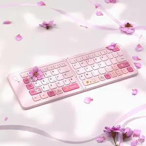 Mofii Bluetooth-compatible Keyboard, Foldable Rechargeable Portable Travel Keyboard, Us Qwerty, Compatible with Laptop Tablet Phone