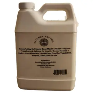 Nature's Way Soil Liquid Bone Meal Fertilizer – Organic Phosphorus & Calcium for Healthy Roots, Flowers & Fruits – Fast-Absorbing Liquid Plant Food for Vegetables, Flowers, Trees, and Shrubs