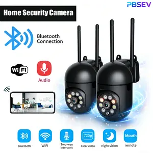 PBSEV Security Camera Indoor for Home,PTZ Panorama HD Security system with 911 Alarm Protection,Color Night Vision,Motion Detection,Two-Way Audio,24 hours Recording for Home Baby/Pet Monitor,Quickly Connection,No Trace Installation