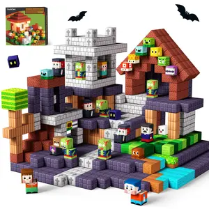 100-500Pcs STEM Game-based ZomBlock Novelty Magnetic Building Toys in Gift Package for Kids Ages 3-12 - Fun & Safe ABS Plastic Blocks for Creative Play