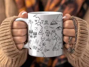 [Sale off up to 50%] Velaris Mug, ACOTAR Coffee Mug for Book Lovers Inspired by Sarah J Maas ACOMAF Fan Art Court of Thorns and Roses Gift for Readers, 11oz & 15oz ceramic mug