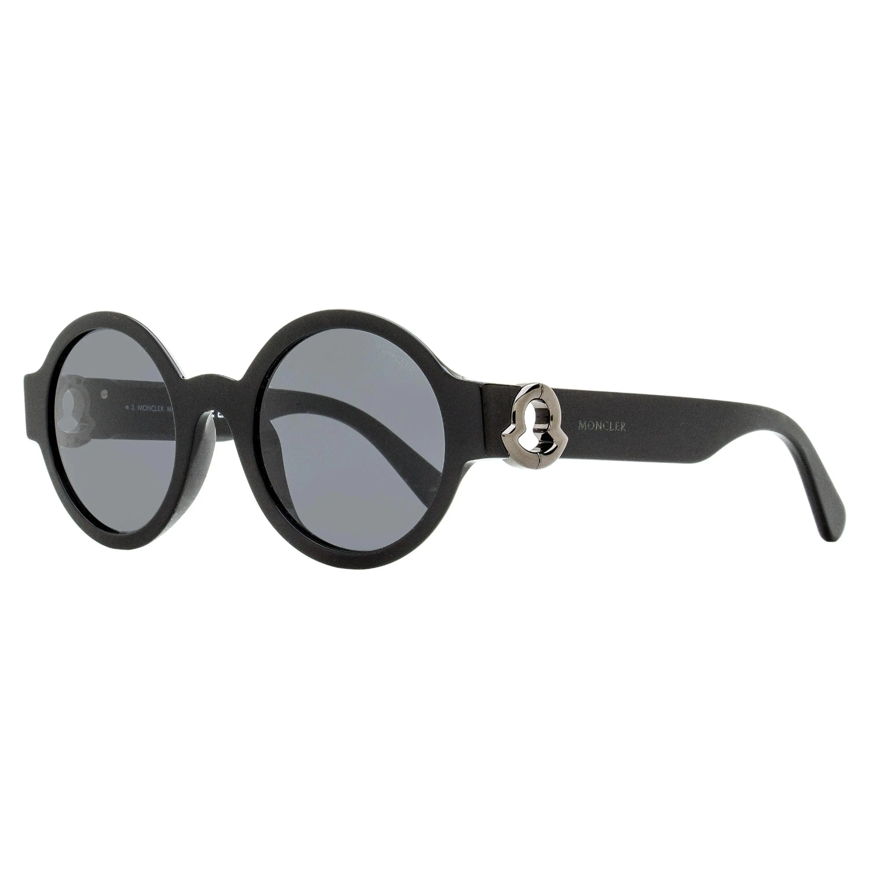 Moncler Atriom Round Sunglasses ML0243 01A Black 51mm