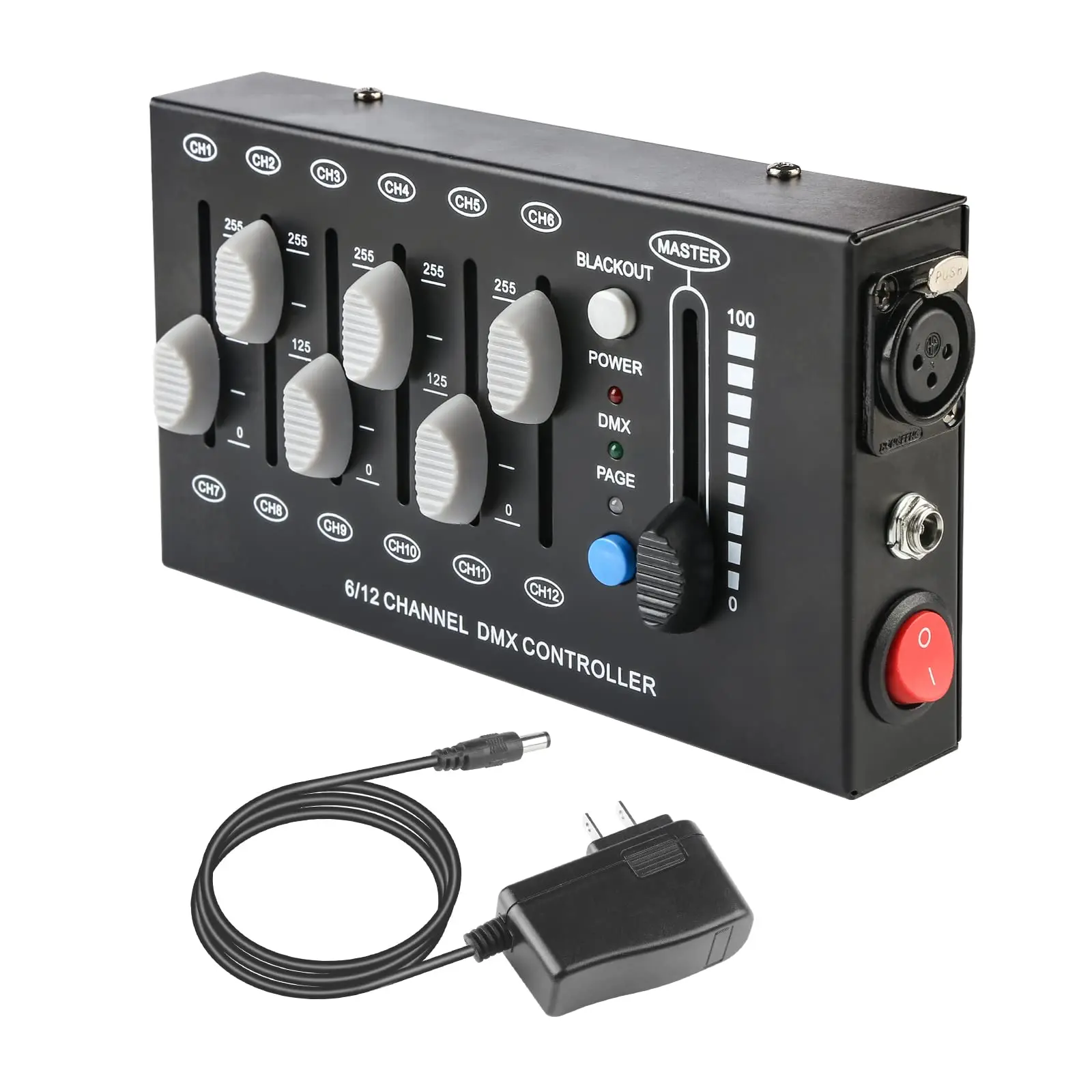 12 Channel DMX dimming Controller, mini dj Lighting Controller,DMX512 Signal Protocol dimmer Suitable for Small Stage Lighting