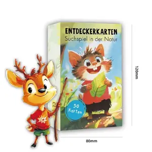 Full-Dimensional Nature Exploration Card Set, 50 Cards for Kids Outdoor Adventure, Educational Nature Search Game, Fun Learning Activity