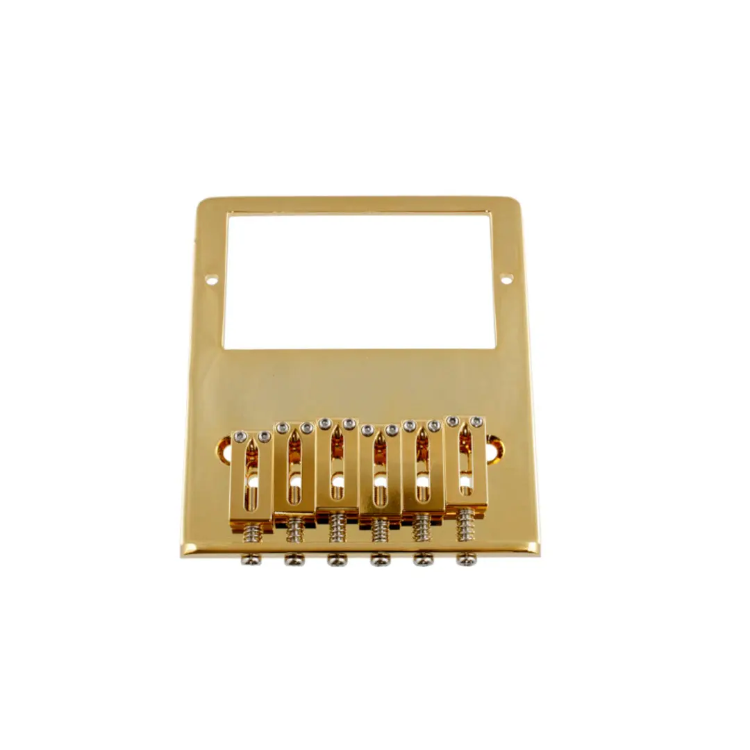 Gotoh Steel Humbucking Bridge for Tele Guitars, GTC302 Model, 2-1/16 Inches Size, with Rectangular Steel Saddles
