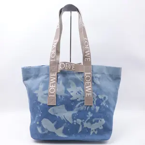Pre-owned LOEWE Canvas tote bags Fold Shopper Denim Shopping Bag T10172036