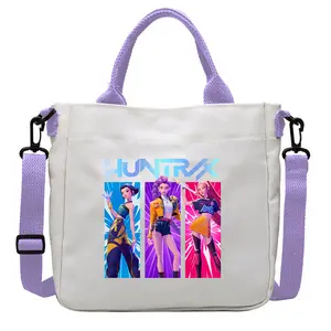 Cute Cartoon Crossbody Tote Bag, Large Capacity Storage Pouch, Portable Hand Shoulder Bag, Non-Toxic Gift, Modern Style, Fashionable Bags