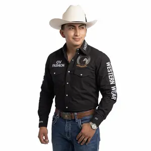 Men's Stylish Classic Casual Western Shirt, Black, Menswear Essential Pairing with Jeans
