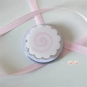 Korean Cute Fish Cake Rolls For Magsafe Magnetic Phone Grip Tok Griptok Stand For iPhone Funny Foldable Wireless Charging Holder