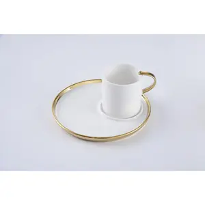 CAPPUCCINO CUP & PLATE WHITE