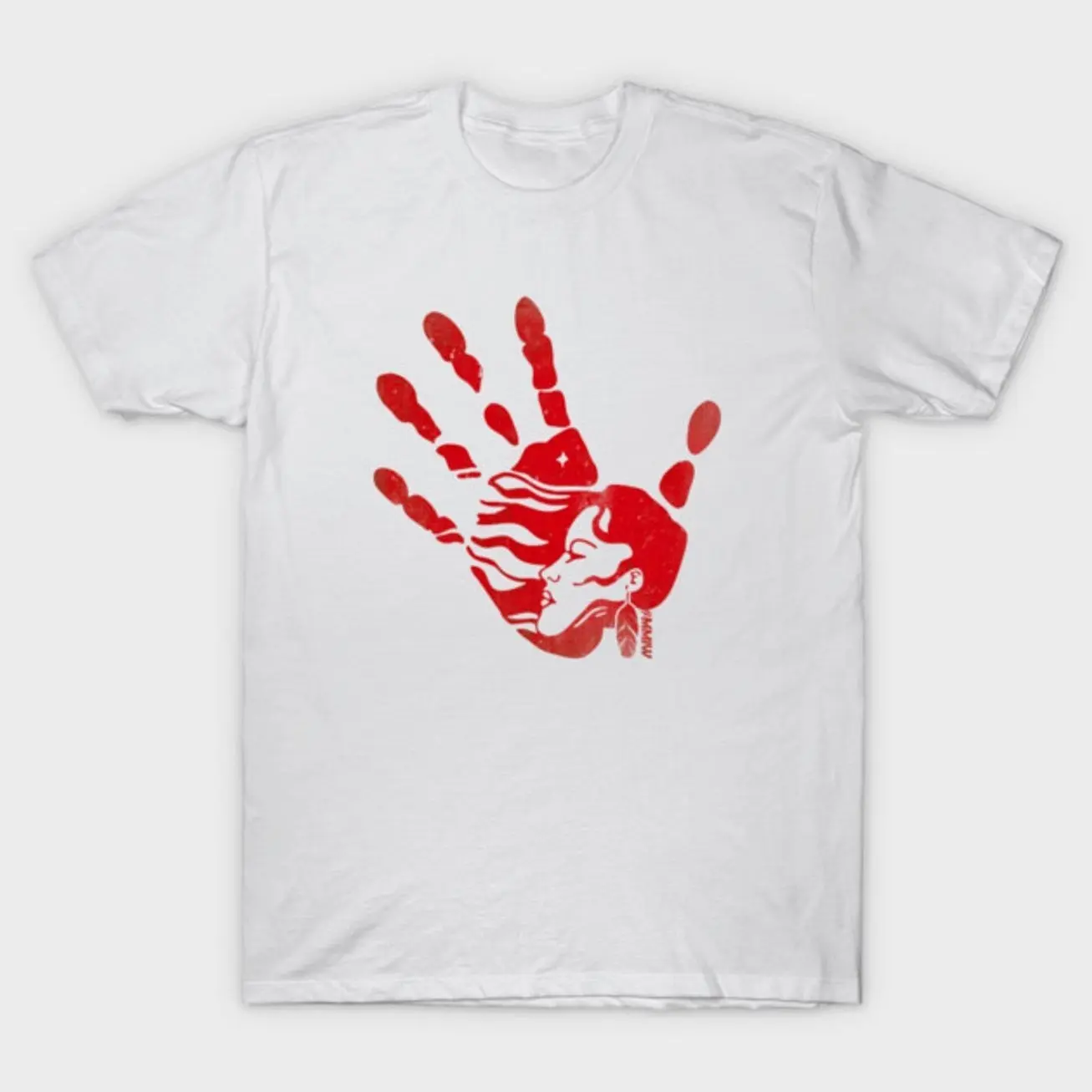 Red Hand #MMIW T-Shirt KY4