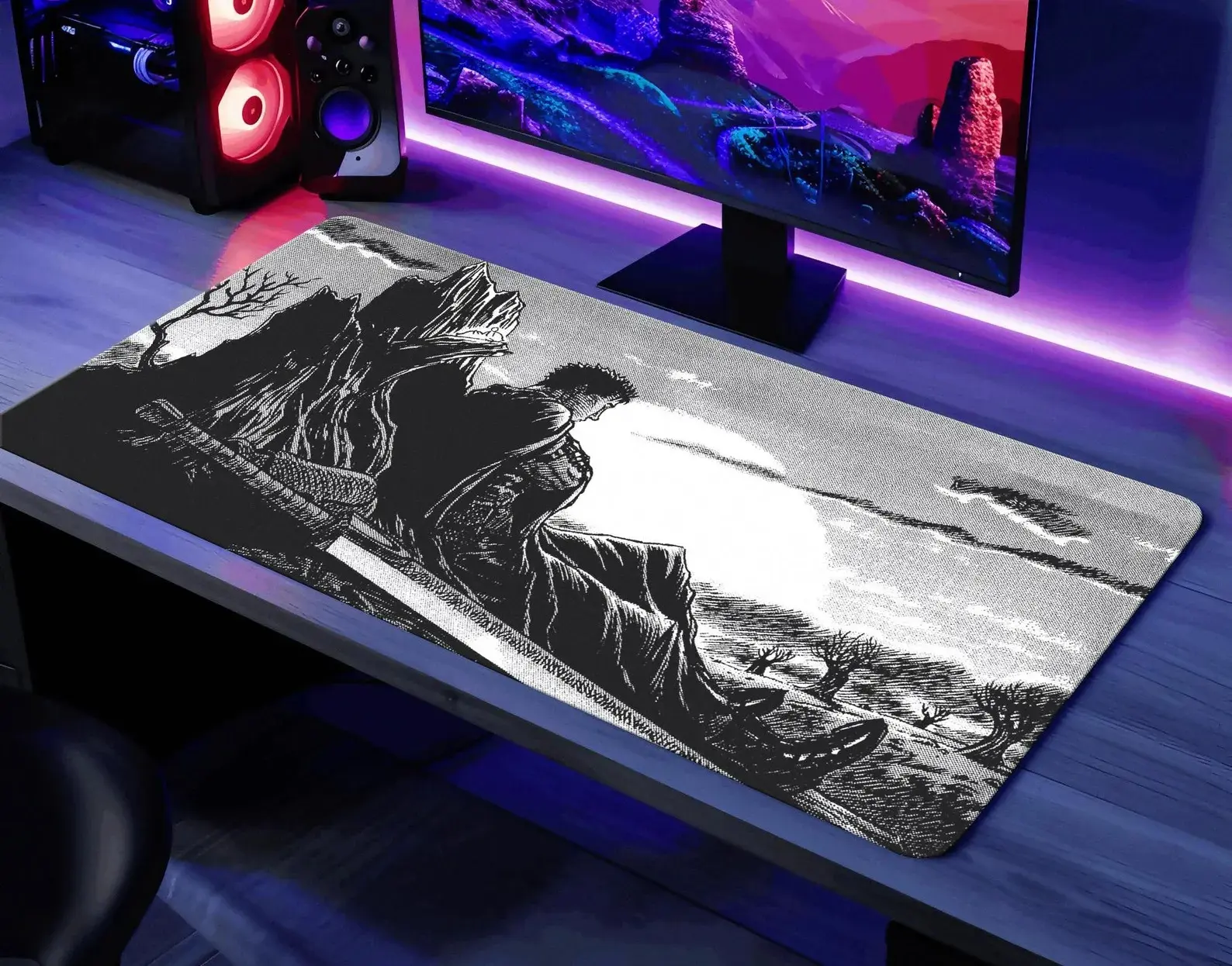 [SALE UP TO 45%] Berserk Desk Mat Manga GUTS Playmat Anime Griffith Mouse Pad Merch Gift Femto Manga Gaming Mat