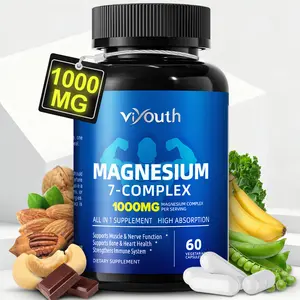 Viyouth 1000mg 7-Type Magnesium Complex with Zinc – Multi-Benefit Formula for Calm, Deep Sleep, Muscle & Nerve Support, Energy Production, Heart & Bone Health, Digestive Balance, Detox & Cortisol Regulation –3rd Party Tested