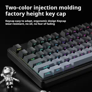 Wired Gaming Keyboard, RGB Backlit Keyboard with Multimedia Knob & Display Screen, Ergonomic Design for Gaming & Office, Gaming Items
