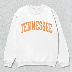 Tennessee Sweatshirt Collegiate Crewneck Sweater Unisex Orange Distressed