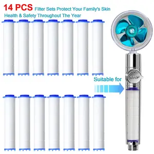 Handheld Shower Filter, Replacement Cartridges, Shower Filter for Removes Impurities, Showerhead Filters, Shower Water Equipment