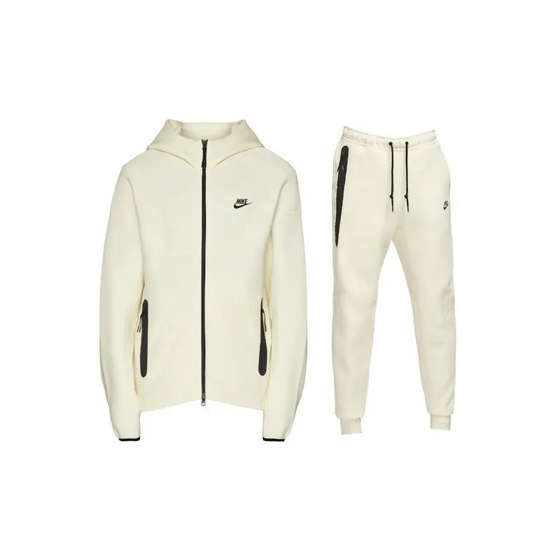Nike Sportswear Tech Fleece Hoodie & Joggers Set Coconut Milk/Black (men) by StockX