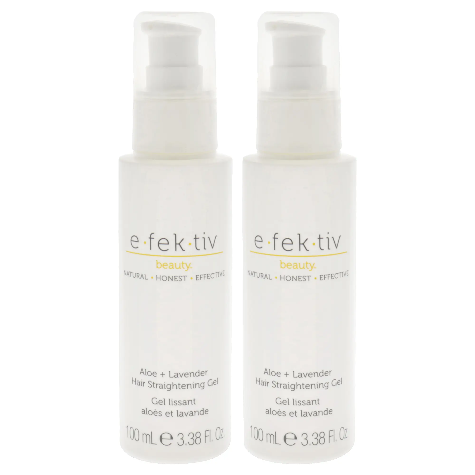 Aloe Plus Lavender Hair Straightening Gel by e.fek.tiv for Unisex - 3.38 oz Gel - Pack of 2