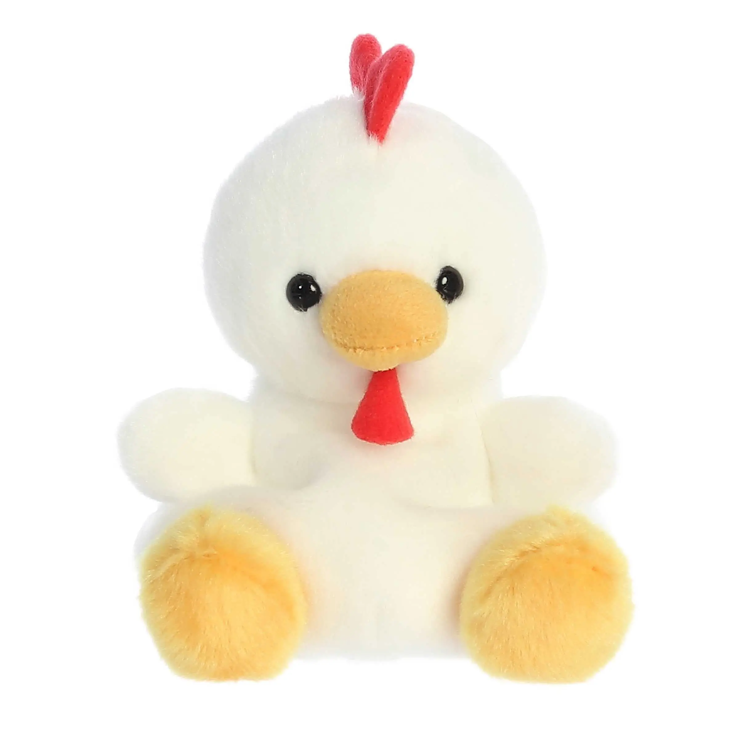 Aurora Adorable Palm Pals Cooper Chicken Stuffed Animal - Fun Collectible Plush for Kids and Adult Collectors - Perfect for Decorating Rooms and Birthday Gifts - White 6 Inches