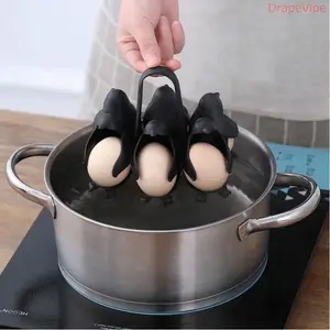 Cute Penguin Egg Cooker, Boiled Egg Steamer Rack Holder, Quick Cook Portable Design, Easy Use Compact Kitchen Tool, Durable Practical, Perfect for Breakfast Cooking Home Daily Essential Egg Storage Accessory