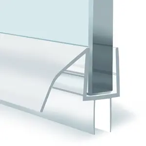 Aviora Frameless Shower Door Seal for 3/8” Glass – Ultra Clear, Non-Yellowing Polycarbonate, Stop Leaks