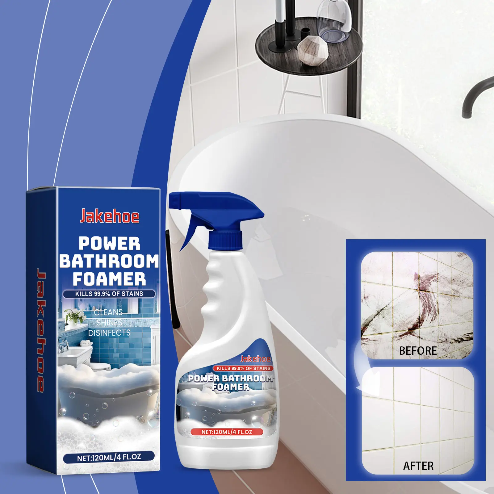 Surj Selection X Jakehoe Bathroom Foam Cleaning Spray Multifunctional Stain and Dirt Remover for Bathroom and Bathtub Foam Cleaning,Deep,Washing,Machine,Cleaner,Nano,Crystal,Plating,Agent,Stone,front,loader,,seal,,grout,,,,Cute,Dinosaur-Shap,phthalo,green