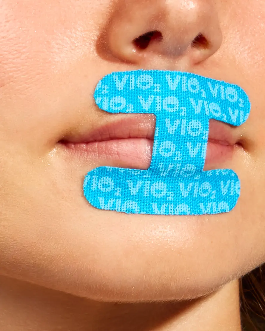 VIO2 Adhesive Mouth Tape for Snoring Solutions - Doctor-Trusted Anti-Snoring Cotton Blend Wellness Strip, 48-Count Hypoallergenic Fit-for-All-Faces, PFAS+Latex-Free Aid for Better Sleep